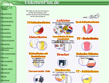 Tablet Screenshot of etikettenplus.de